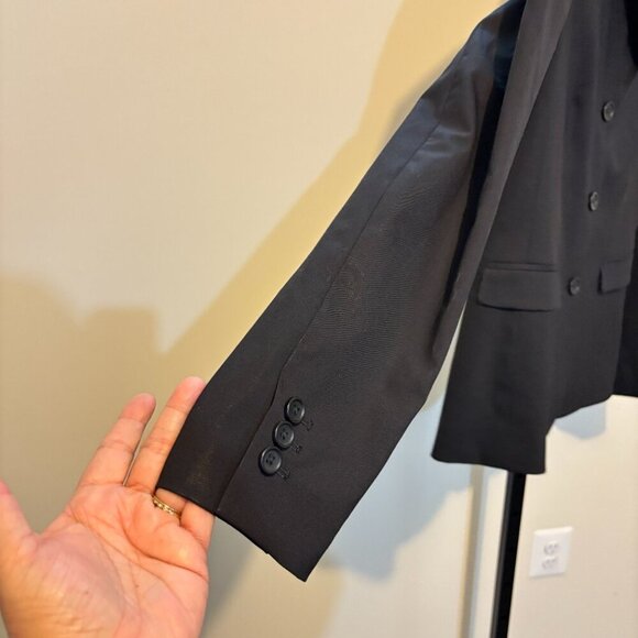 Banana Republic Wool Blend 3 Button Black Blazer - Picture 4 of 9